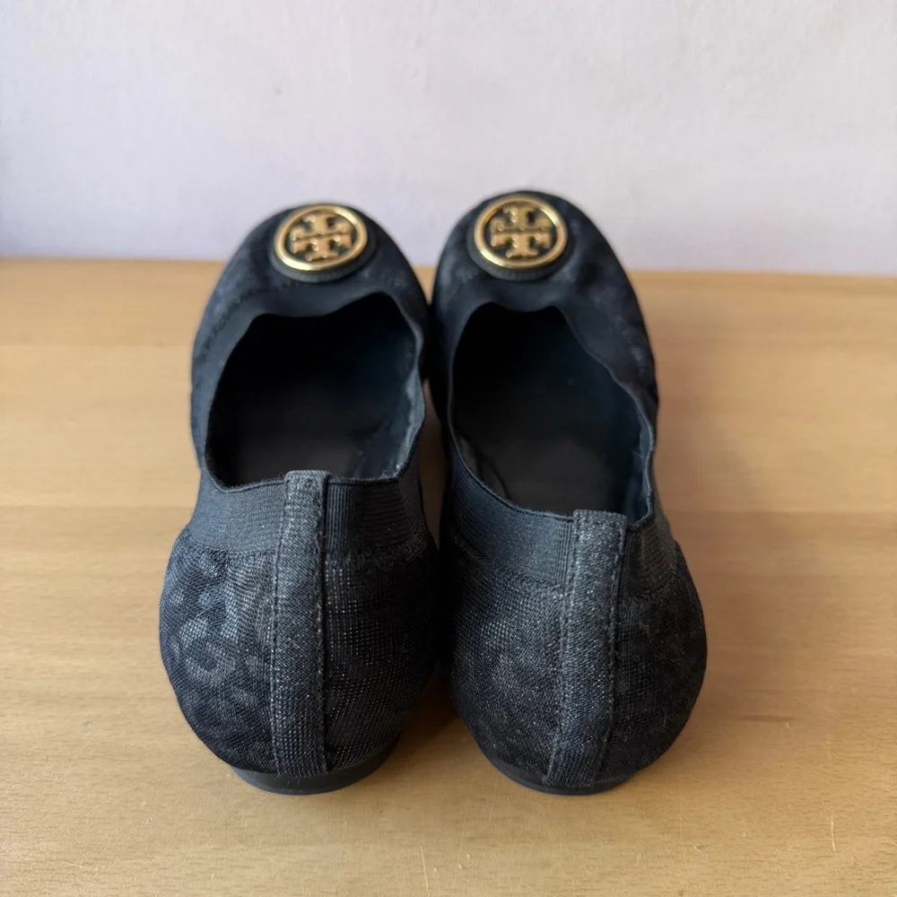 Tory Burch Black Cheetah Flats